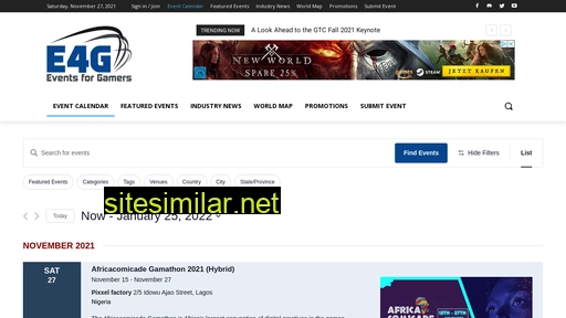 eventsforgamers.com alternative sites