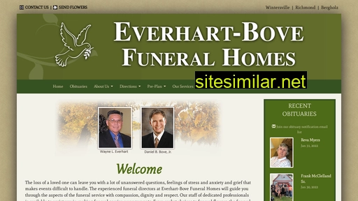 everhart-bovefuneralhomes.com alternative sites