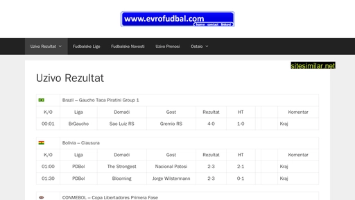 evrofudbal.com alternative sites