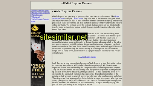 Ewalletexpress-casinos similar sites