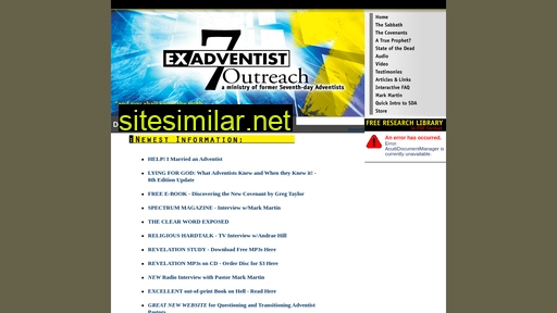 exadventist.com alternative sites