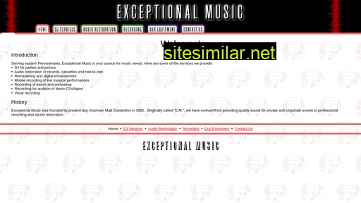 Exceptionalmusic similar sites