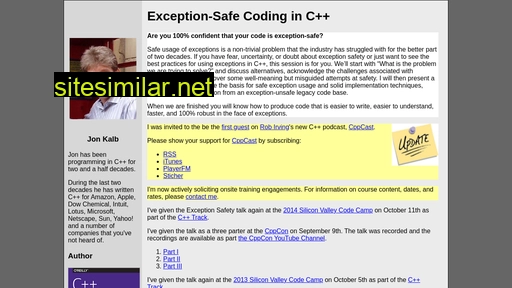Exceptionsafecode similar sites