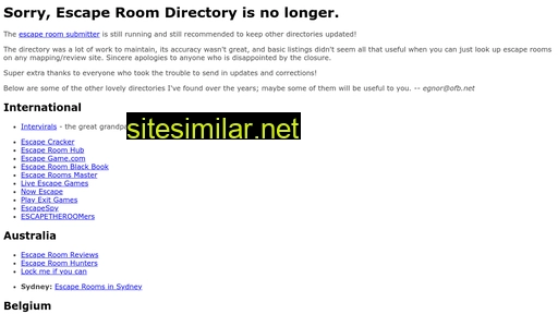 Exitroomdirectory similar sites