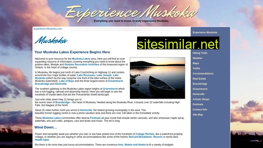 experience-muskoka.com alternative sites