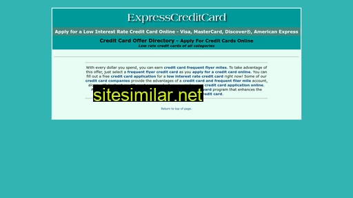 expresscreditcard.com alternative sites