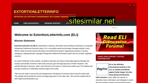 extortionletterinfo.com alternative sites
