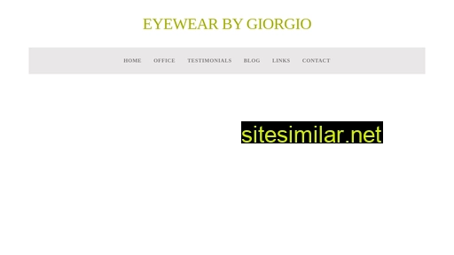 eyewearbygiorgio.com alternative sites