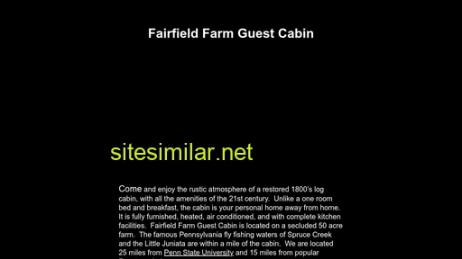 fairfieldfarmguestcabin.com alternative sites
