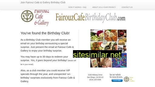 fairouzcafebirthdayclub.com alternative sites