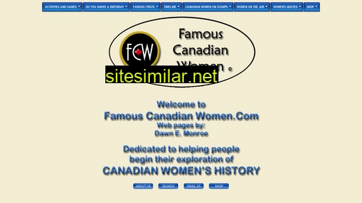 famouscanadianwomen.com alternative sites