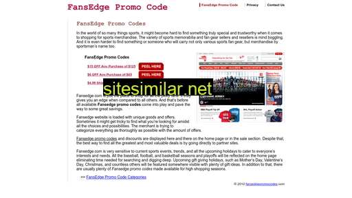 Fansedgepromocodes similar sites