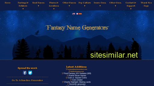 fantasynamegenerators.com alternative sites