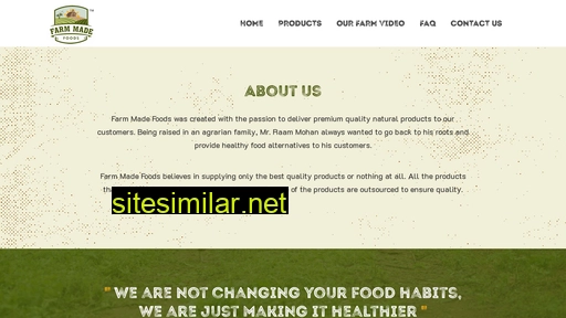 farmmadefoods.com alternative sites