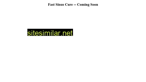 fastsinuscure.com alternative sites