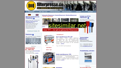 Filter-press similar sites