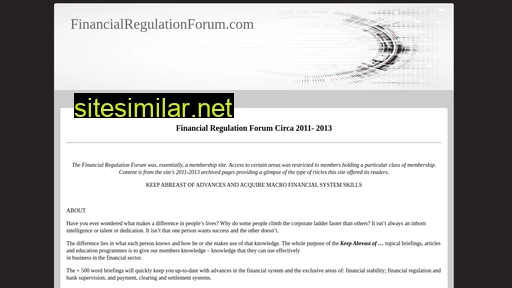 financialregulationforum.com alternative sites