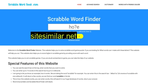 finder.scrabblewordseek.com alternative sites