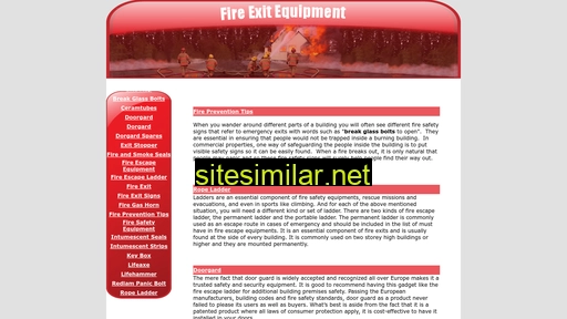 Fireexitequipment similar sites