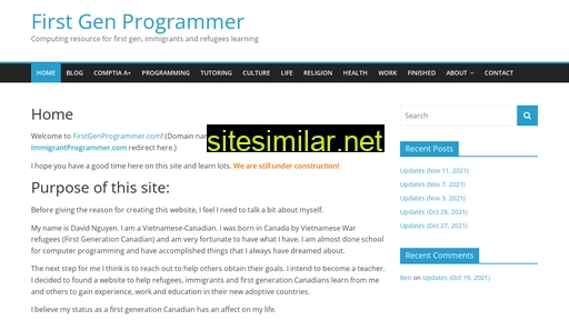 Firstgenprogrammer similar sites