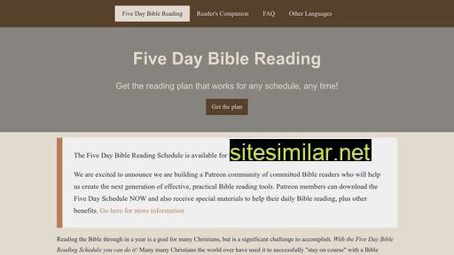 fivedaybiblereading.com alternative sites