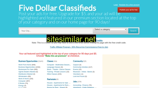 fivedollarclassifieds.com alternative sites
