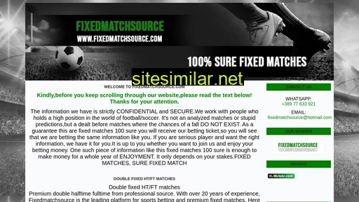 fixedmatchsource.com alternative sites