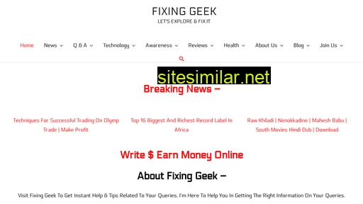 fixinggeek.com alternative sites