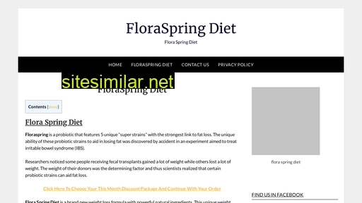 floraspringdiet.com alternative sites