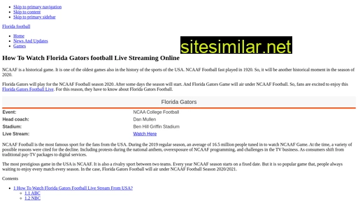 Floridafootballinfo similar sites