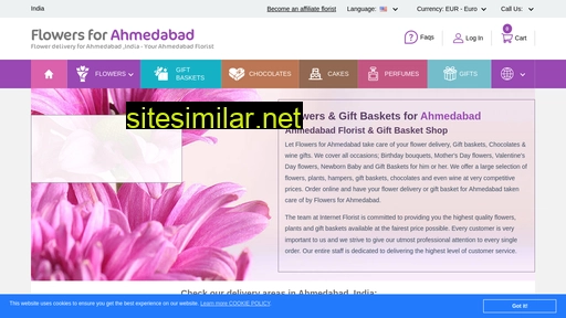 flowers4ahmedabad.com alternative sites