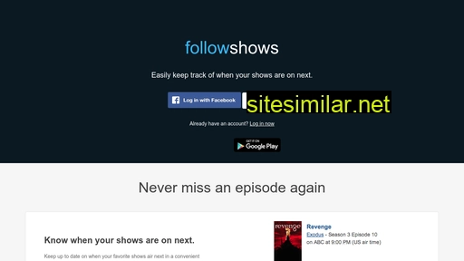 followshows.com alternative sites