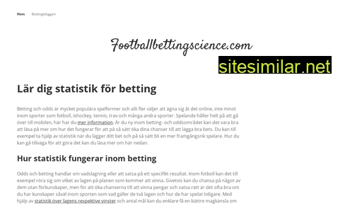 footballbettingscience.com alternative sites