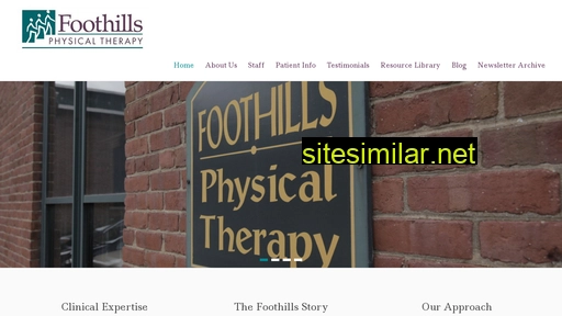 foothillsphysicaltherapy.com alternative sites