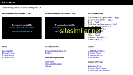 Footballfilter similar sites