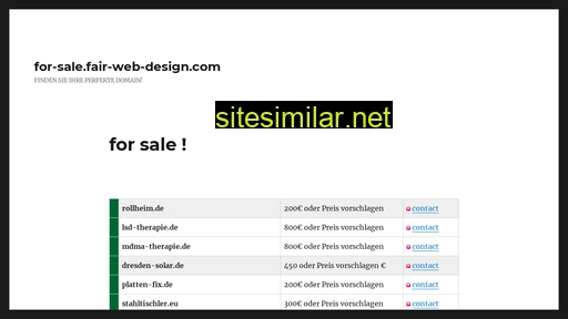 for-sale.fair-web-design.com alternative sites
