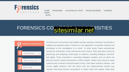 forensicscolleges.com alternative sites