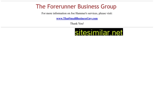 forerunnergroup.com alternative sites