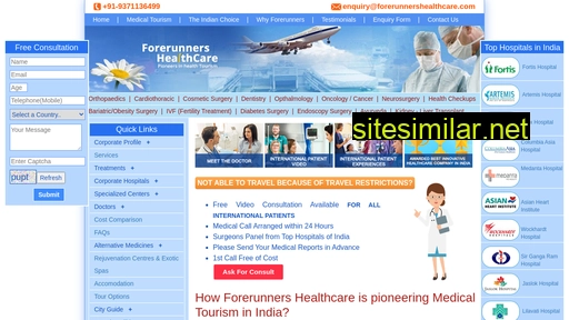 forerunnershealthcare.com alternative sites