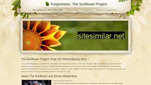 Forgivenessthesunflowerproject similar sites