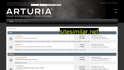 forum.arturia.com alternative sites