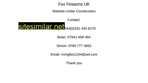 foxfirearmsuk.com alternative sites