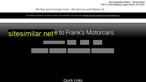 franksmotorcars.com alternative sites
