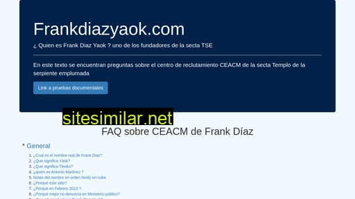 frankdiazyaok.com alternative sites