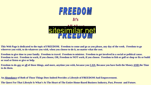 freedomitsallaboutfreedom.com alternative sites