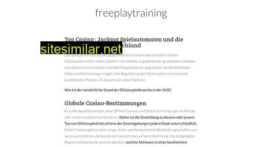 freeplaytraining.com alternative sites