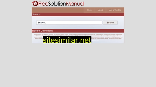 Freesolutionmanual similar sites