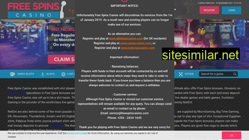 freespinscasino.com alternative sites