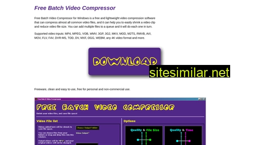 Freebatchvideocompressor similar sites