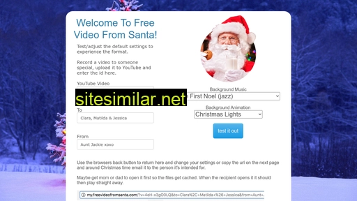 freevideofromsanta.com alternative sites